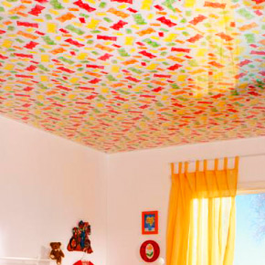 Натяжной потолок в спальне. Дизайн потолка